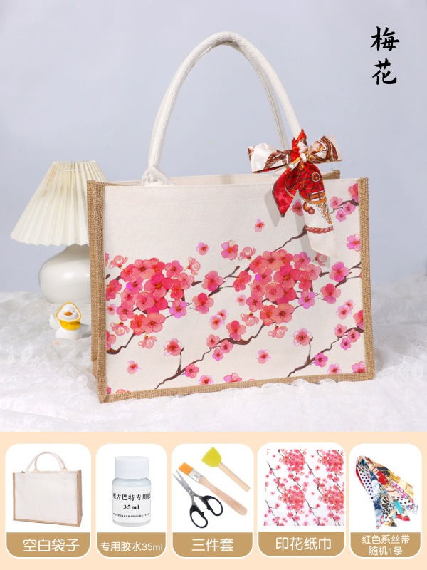 Butterfly Buttle Bag DIY 素材バッグ キャンバスバッグ Butterfly Buttle ポータブル 教師の日ウォームアップ|undefined