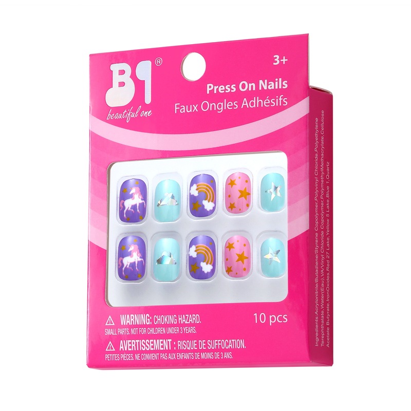 Exported to Europe and the United States Santa Claus Unicorn Hot Stamping Fake Nails Abs Acrylic Material Kidsren's Nail Stickers Exported to Europe and the United States Santa Claus Unicorn Hot Stamping Fake Nails Abs Acrylic Material Kidsren's Nail Stickers