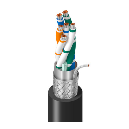 轨道交通传感器电缆4x2x0.5mm²双层屏蔽低烟无卤阻燃V-8402A型