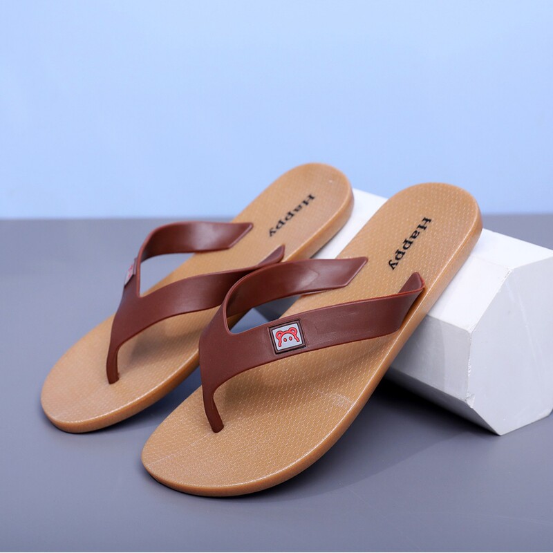 Men's Non-Slip Flip-Flops with Beef Tendon Soles, Comfortable and Odor-Resistant, Versatile for Outdoor Use, Fashionable Casual Beach Sandals, Thick-Soled Slippers