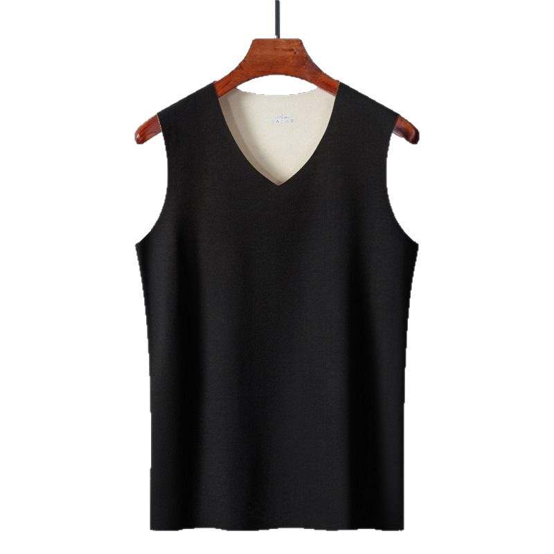 Fábrica de primavera y otoño hombre chaleco sin marcas sin mangas cortar mangas de terciopelo a prueba de viento delgado y delgado chaqueta de terciopelo de doble cara para hombre