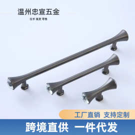 柜门拉手橱柜厨房法式轻奢法式大衣柜子抽屉长条小黄铜拉手铜把手