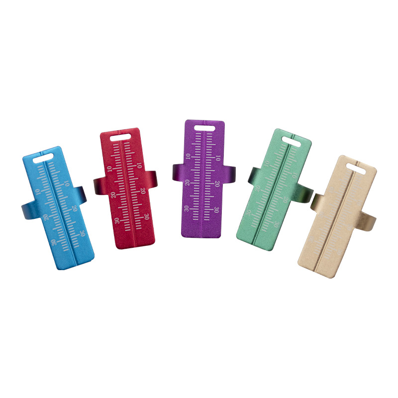 Regla de aleación de aluminio para materiales dentales, regla de medición para conductos radiculares, regla de medición para dedos, materiales orales