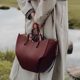 in stock polene Polingen Wings Bag Cyme Cowhide Bucket Bag Handbag Tote Large Capacity commuter Bag