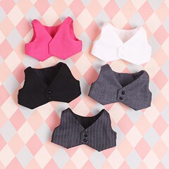 20厘米明星娃衣黑色馬甲同款粉色西服套裝15CM棉花娃娃換裝馬甲