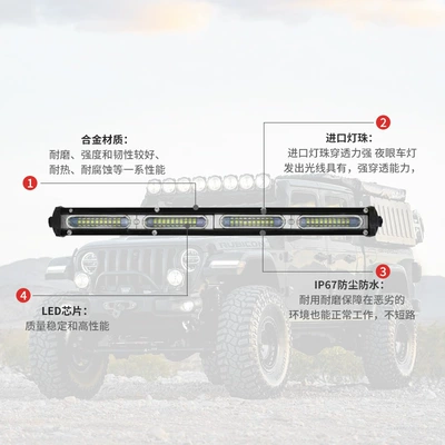 Car Led Strip Work Light İşçi projektorları - 7-inches-120w