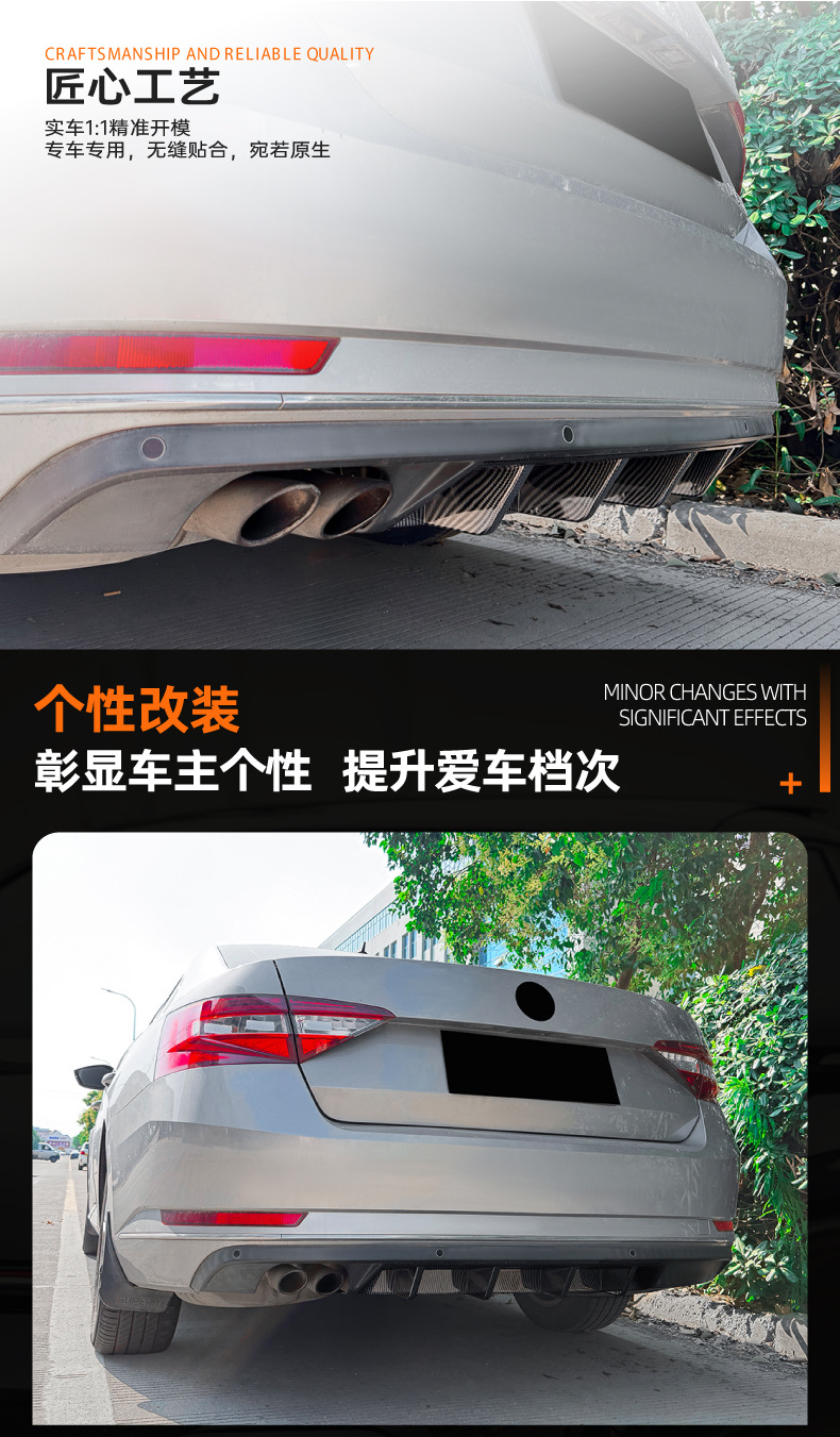 Suitable for Skoda Superb B8 2015-2019 Rear Lip Spoiler Small Body Kit Modification
