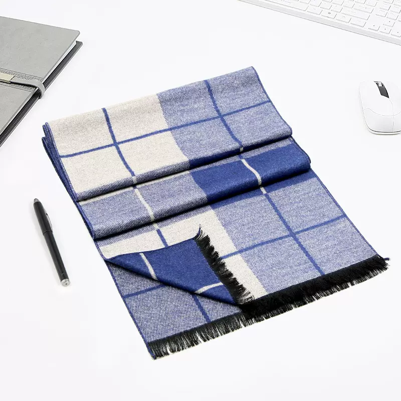 秋冬围巾男款拉绒防寒男士商务男友爸爸保暖时尚舒适柔软