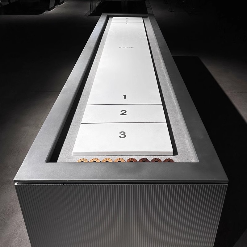 Mesa de curling de acero inoxidable italiano, mesa de hockey interior, versión luminosa acrílica, mesa de club, mesa de curling, sala de entretenimiento