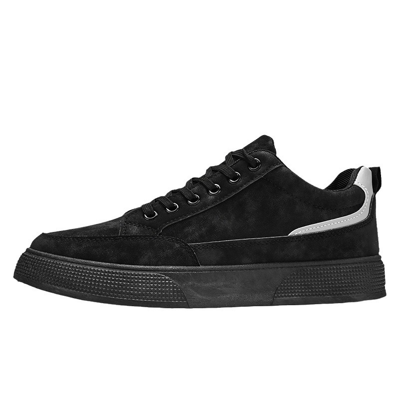 Zapatos de hombre primavera 2026 nuevos zapatos de skate transpirables de moda para hombres coreanos zapatos de cuero casuales de suela gruesa zapatos de moda resistentes al desgaste