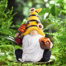 新款蜜蜂小矮人摆件侏儒地精花园摆件庭院景观装饰树脂工艺品批发