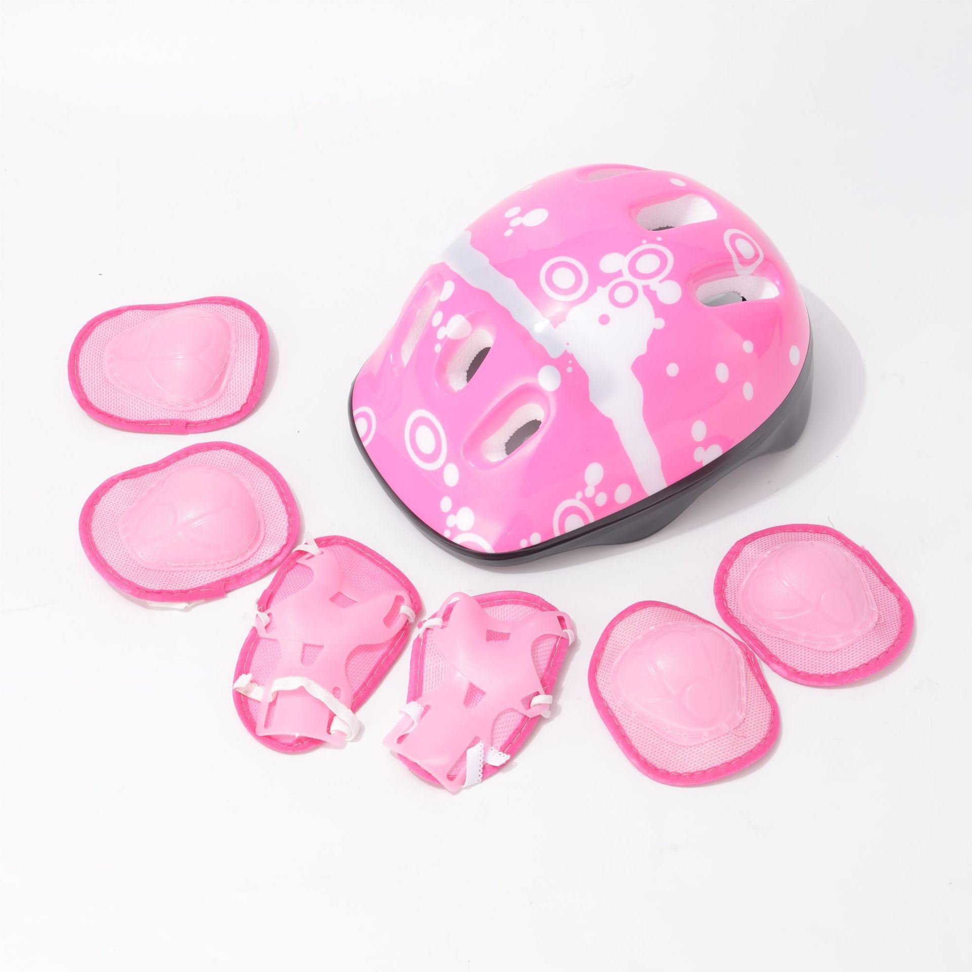 Factory Direct Sales Wholesale Sports Helmets Anti-Slip Breathable Roller Skating Skateboarding Running Outdoor Sports Adjustable 7-Piece Set