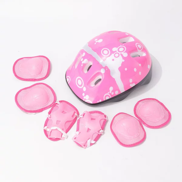 Factory Direct Sales Wholesale Sports Helmets Anti-Slip Breathable Roller Skating Skateboarding Running Outdoor Sports Adjustable 7-Piece Set