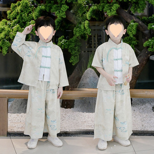 Hanfu for Boys Chinese Style Hanfu Children's Tang Suit New Summer Ancient Style Costume Set Kindergarten Performance Outfit