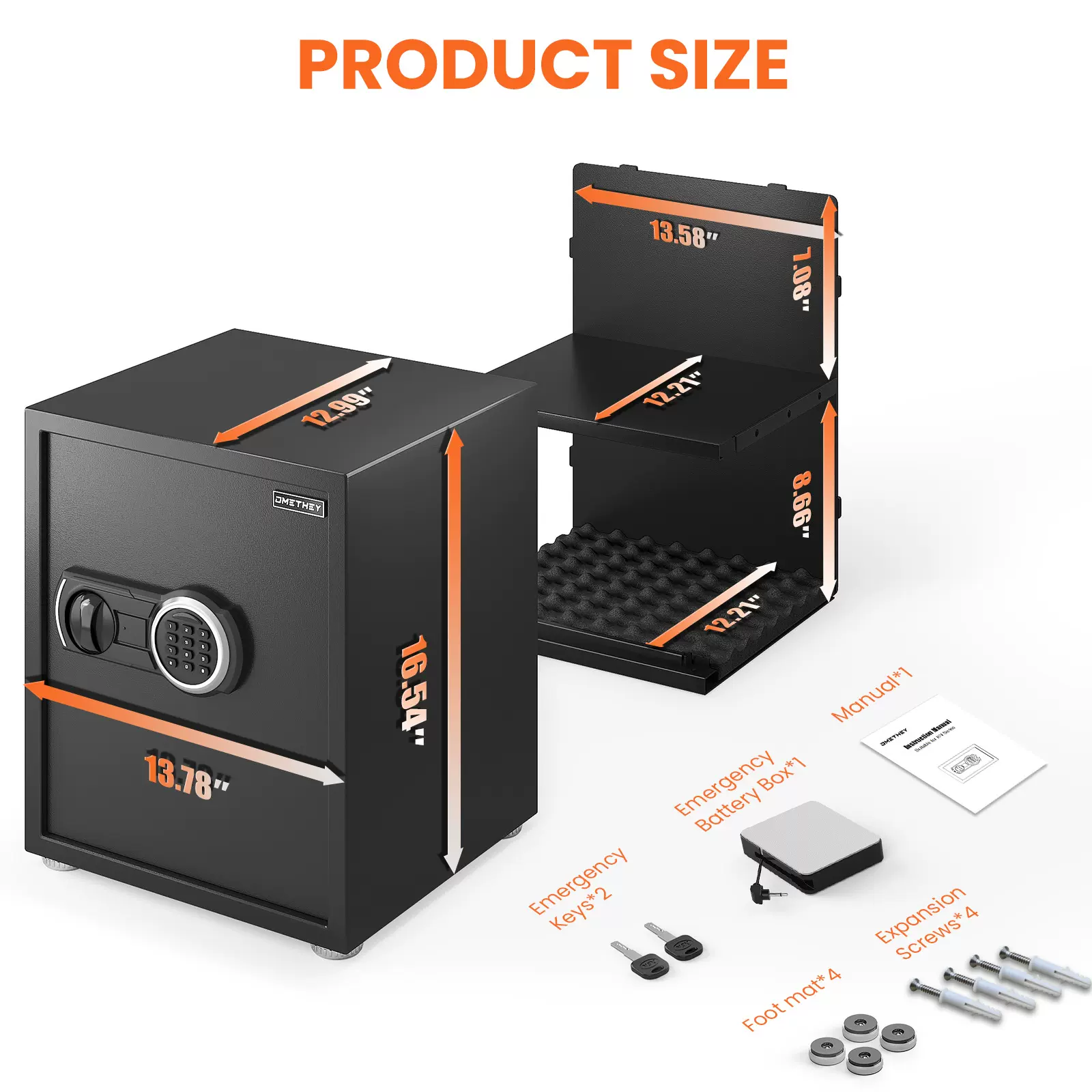 跨境保险箱机械密码小型家用办公防盗保险柜入墙入衣柜保管储物箱