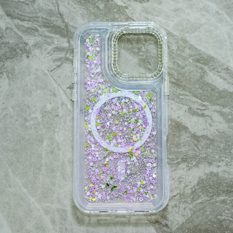 Suitable for Samsung Galaxy A07 Summer Flower Glue Colorful Magnetic Ring Mobile Phone Case