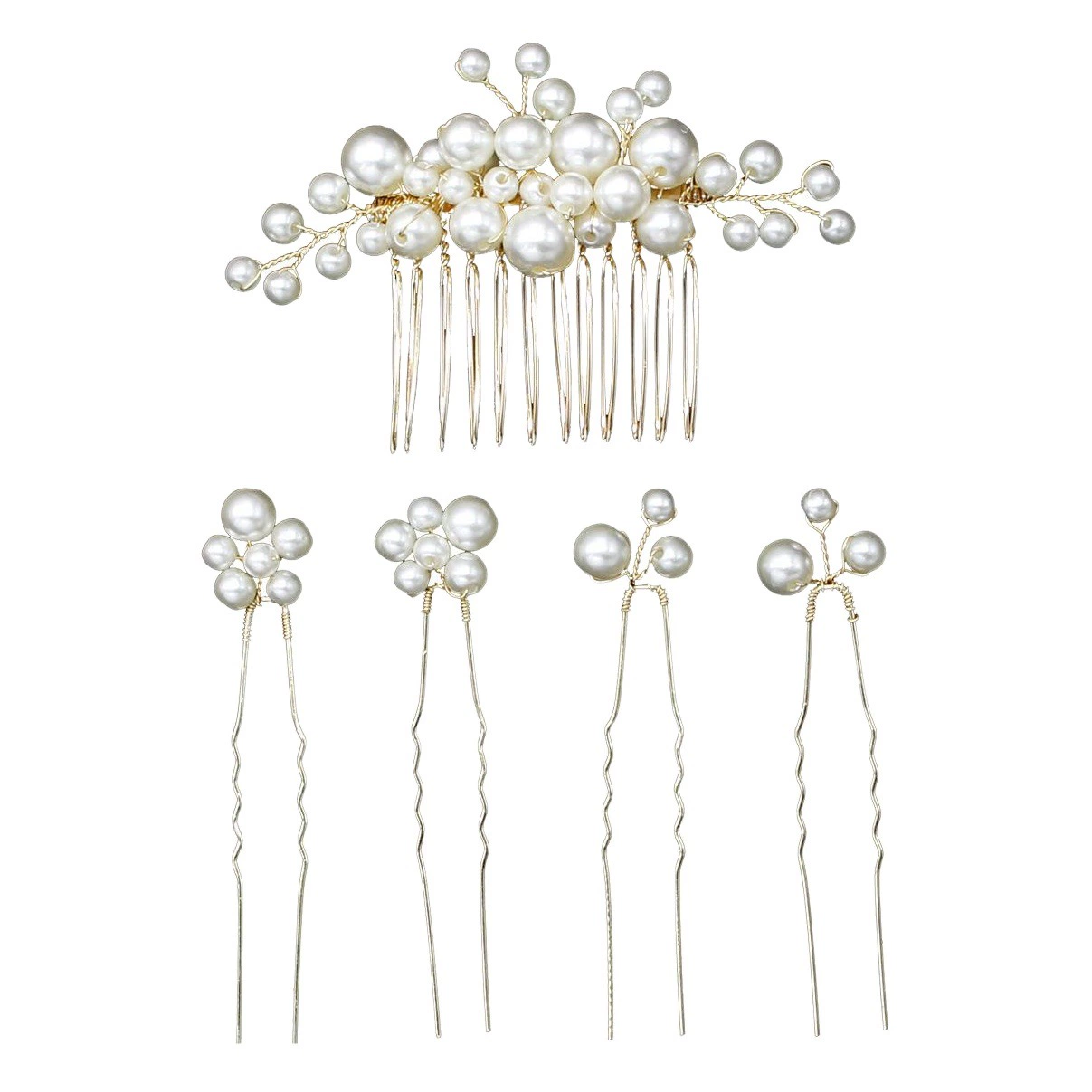 Ретро барокко большая жемчужная вилка для волос невеста прическа для волос Европейский дизайн свадебный набор аксессуаров для волос