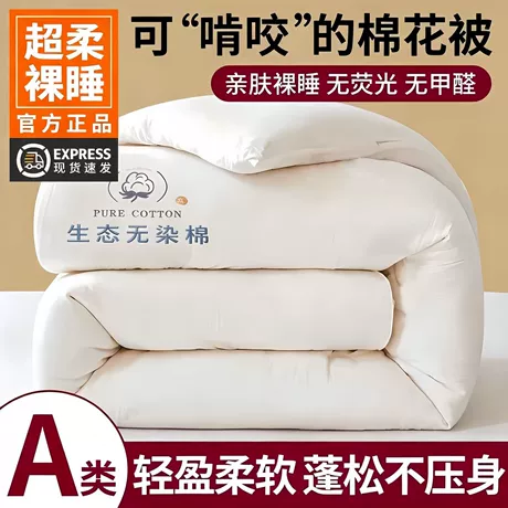 Chăn bông Tân Cương kháng khuẩn loại A, kiểu tối giản, ruột chăn đông dày, dùng ký túc xá và xuân thu