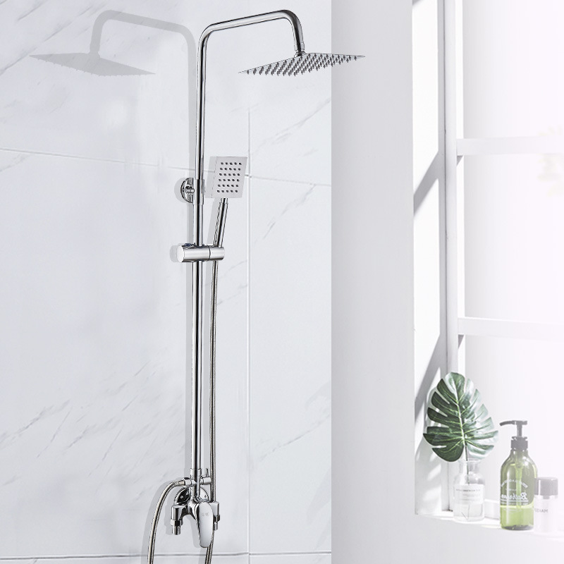 Temperatura constante negra cubierta clara ducha de ducha conjunto de boquilla presurizada cobre todo el baño directo espacio de aluminio temperatura constante ducha