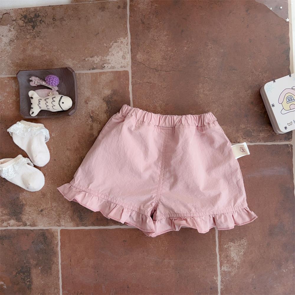 Traje de manga corta de verano para niñas Pantalones cortos para bebés y niños coreanos delgados Traje de dos piezas Ropa de verano para bebés