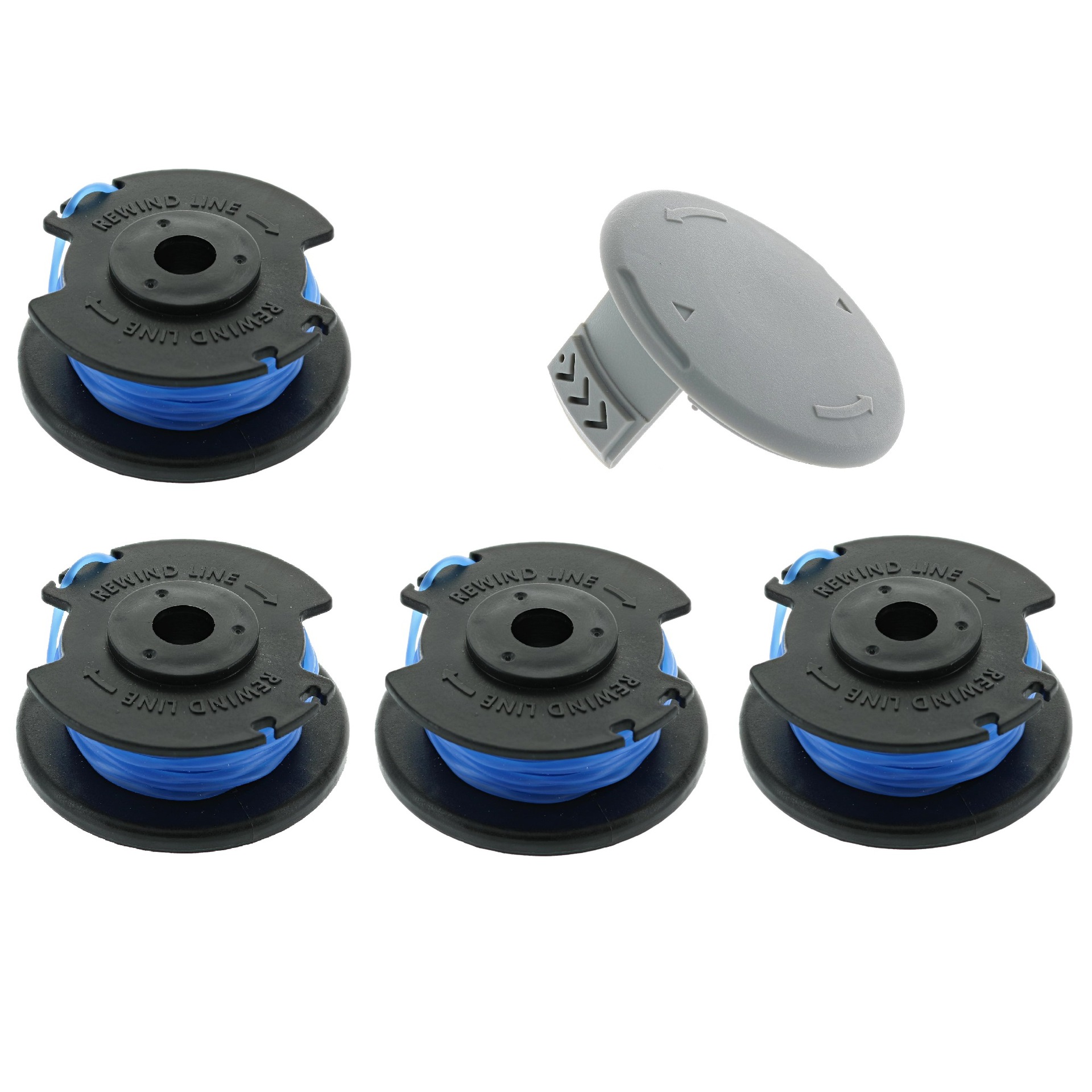 适用Ryobi AC14RL3A线轴/AC14HCA线轴盖打草头线圈割草绳 4+1套装