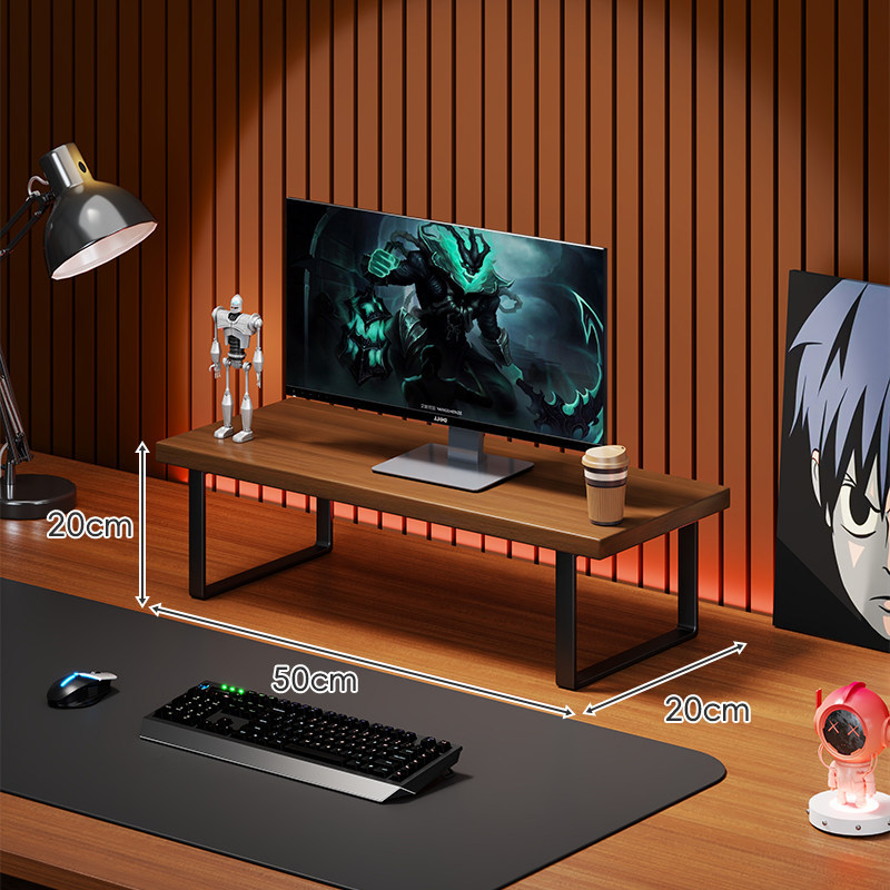 Soporte Elevador para Monitor de Computadora de Madera Organizador para Escritorio