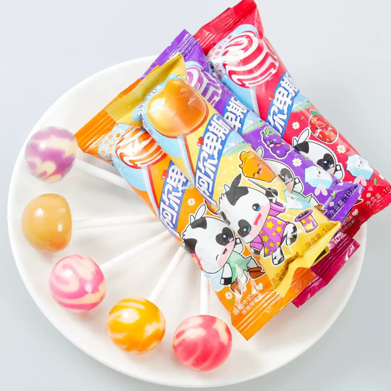 Альпийские леденцы смешанные фруктовые детские конфеты оптом сети красные закуски сладкие конфеты