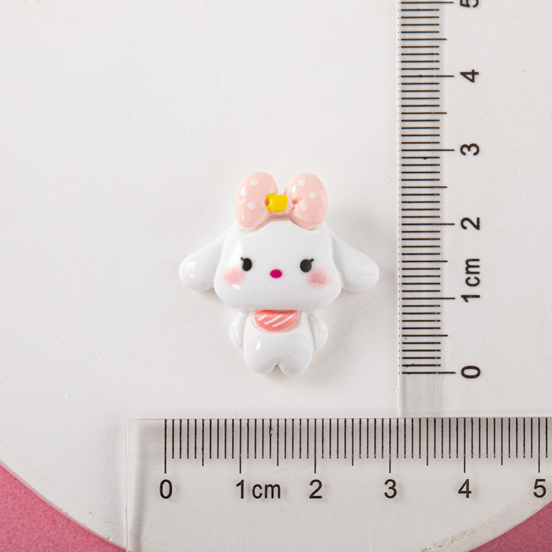 Brillante dulce lindo melodía resina accesorios DIY crema pegamento resina de dibujos animados niños horquilla material hecho a mano