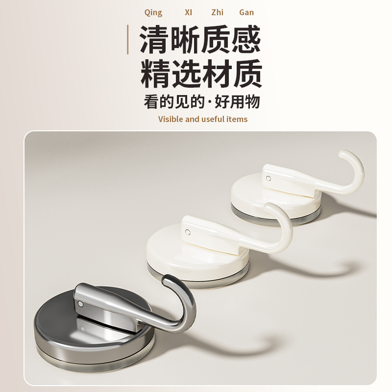 Gancho con ventosa, puerta de cocina al vacío sin perforación, baño trasero, pared del baño, gancho único, carga, sin costuras, fuerte adherencia