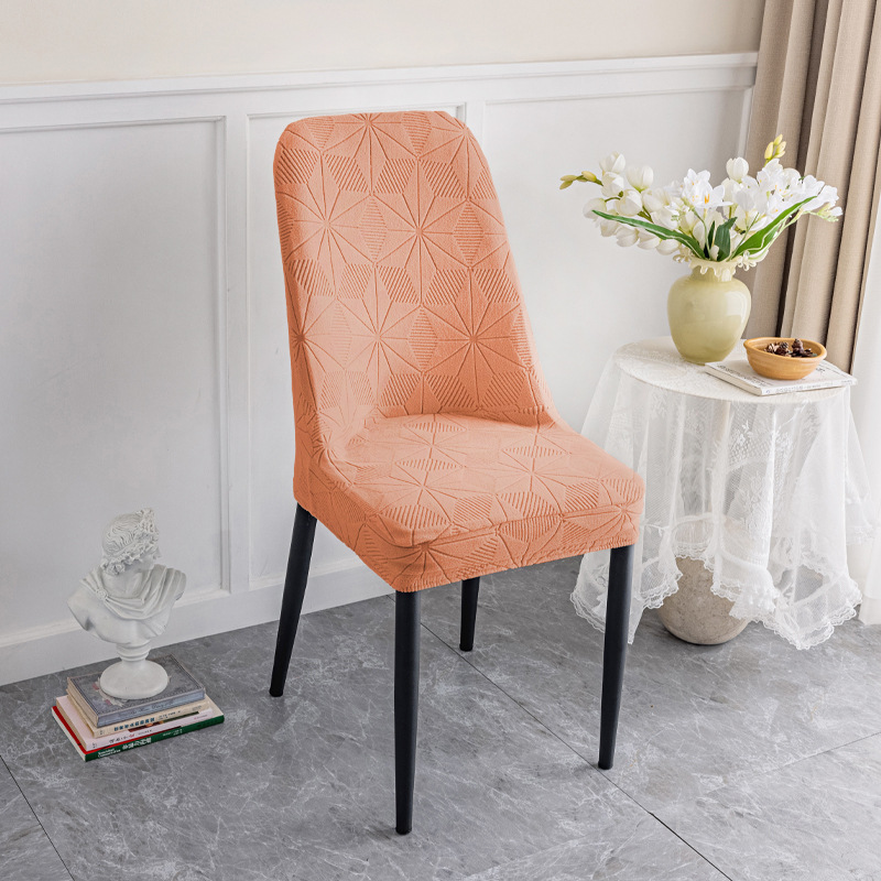 Personalizado transfronterizo simple comedor pequeño silla curva cubierta elástica cubierta taburete cubierta asiento de mesa de comedor estilo moderno minimalista