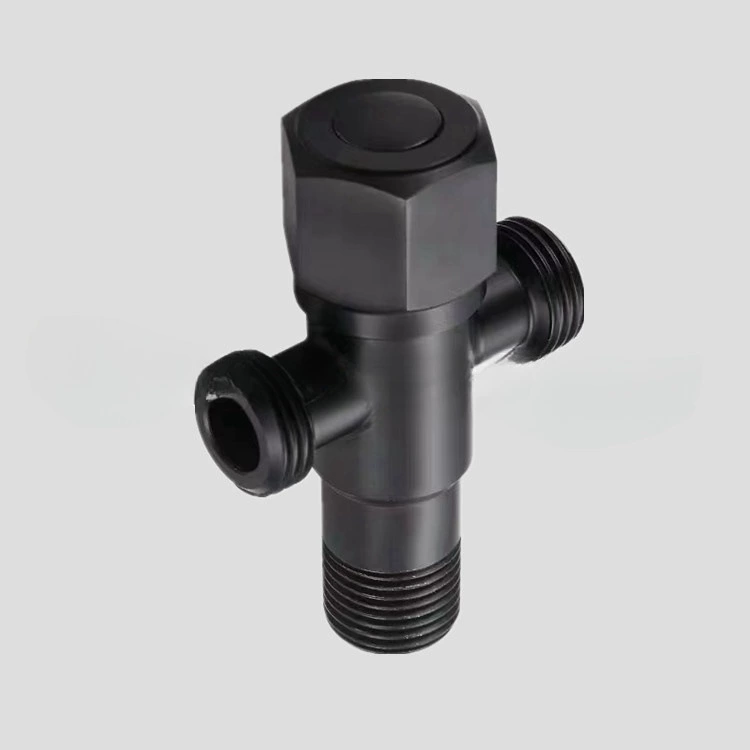 Черный медный сердечник из нержавеющей стали один в два и два в треугольный клапан унитаз водонагреватель двойной из нержавеющей стали угловой клапан