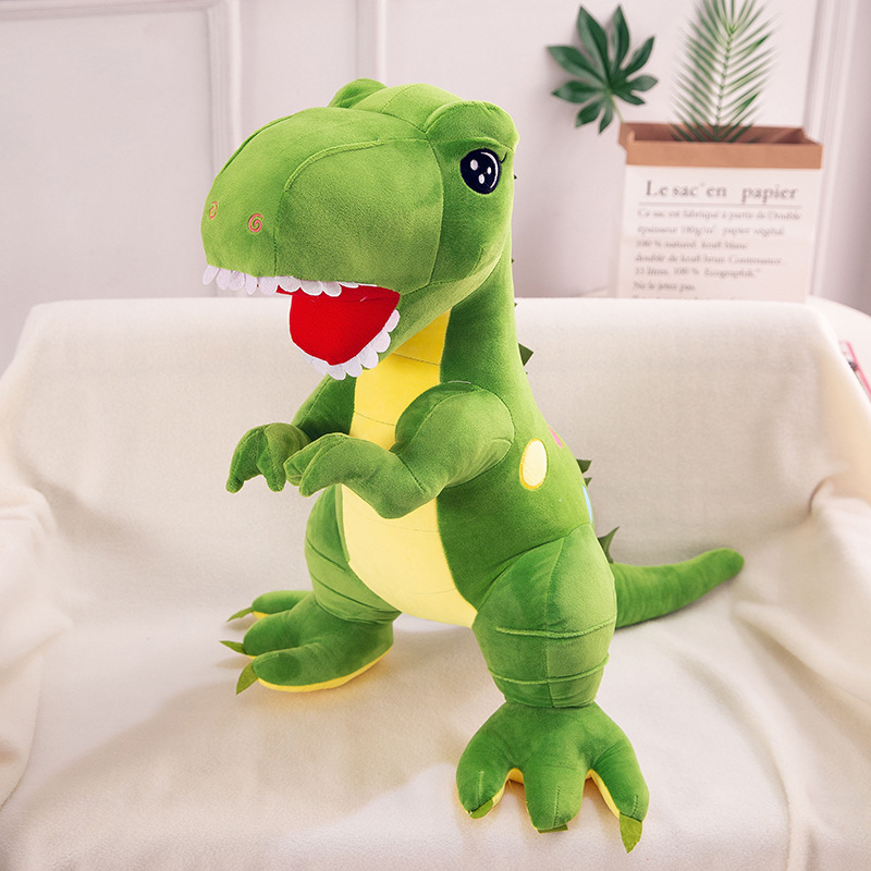 Lindo juguete de dinosaurio Tyrannosaurus rex muñeco de peluche muñeco de dibujos animados muñeco creativo regalo de vacaciones para niños agarre bebé