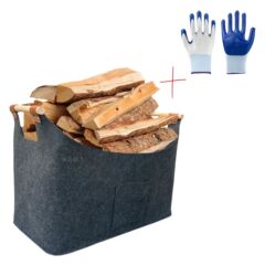 厚みのあるフェルト薪バッグ、多機能フェルトバッグ、果物と野菜の雑貨収納バスケット、ポータブル収納バスケット、薪バッグ