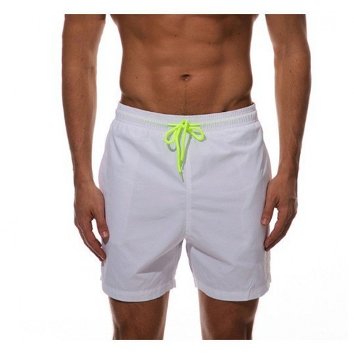Summer sports casual solid color men's 4-in-1 shorts breathable lotus style 3D men's beach shorts