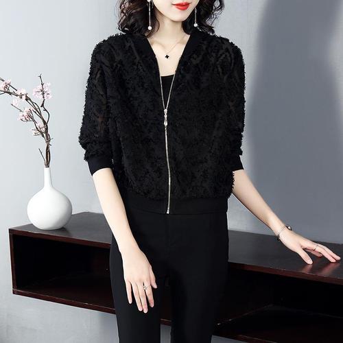 3052#【Spring and Autumn】Women's Summer Korean Style Loose Jacket Long Sleeve Chiffon Sun Protection Coat