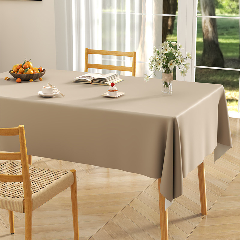 Mantel de color sólido de alta calidad, sin lavado, impermeable y a prueba de aceite, mesa de centro, mantel suave, mantel de piel de cordero, mantel rectangular