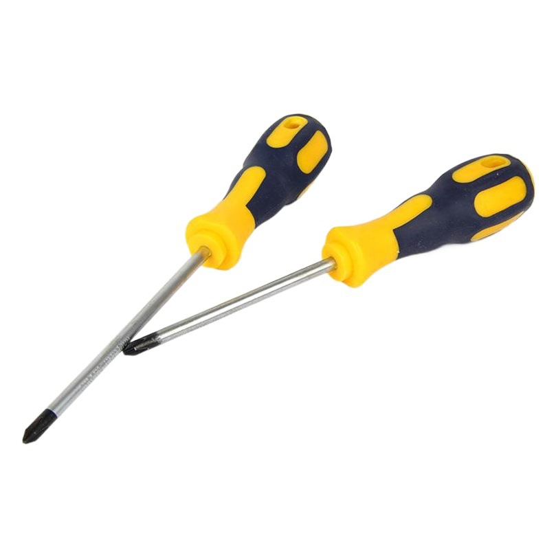 Riley clásico amarillo masaje mango destornillador fábrica al por mayor palabra ciruela destornillador con magnético