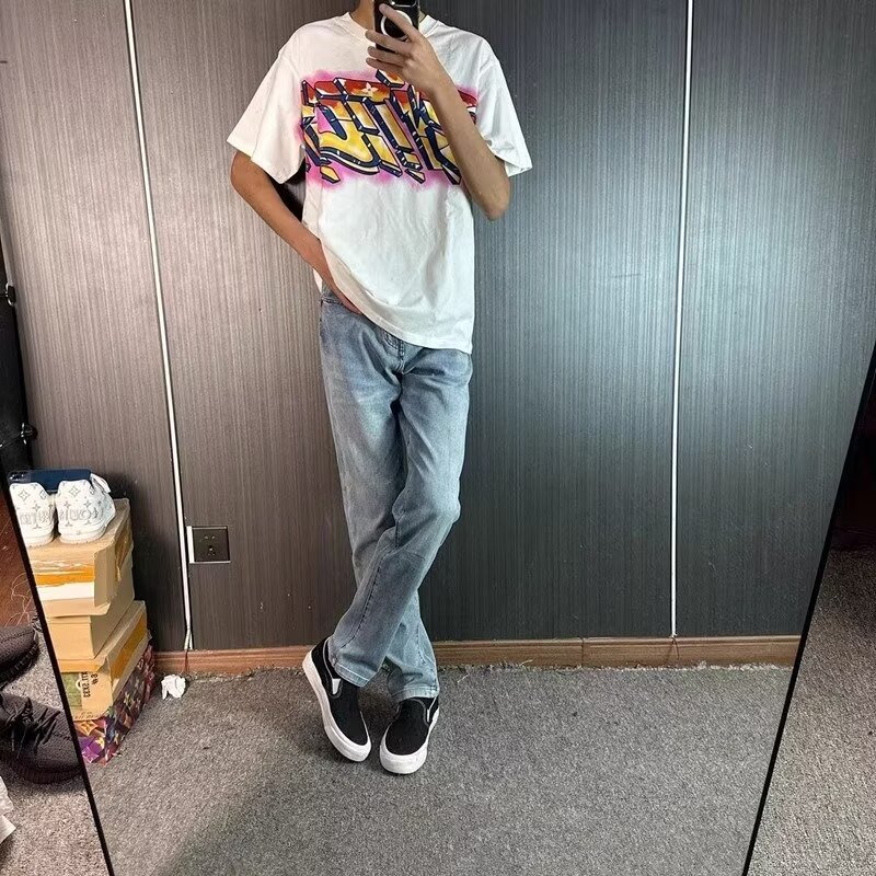 Pantalones vaqueros elásticos de la moda de los hombres de primavera y verano