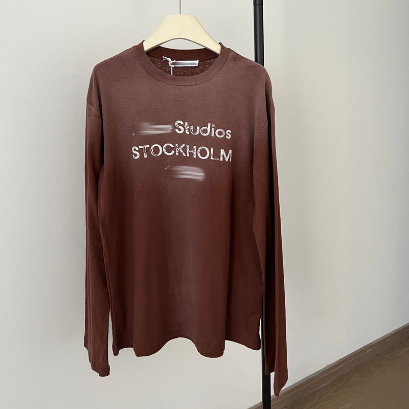 Restored Correct Version 26 New Models Ac Limited Edition Vintage Distressed Chocolate Color Gradient Long-Sleeve T-Shirt Unisex