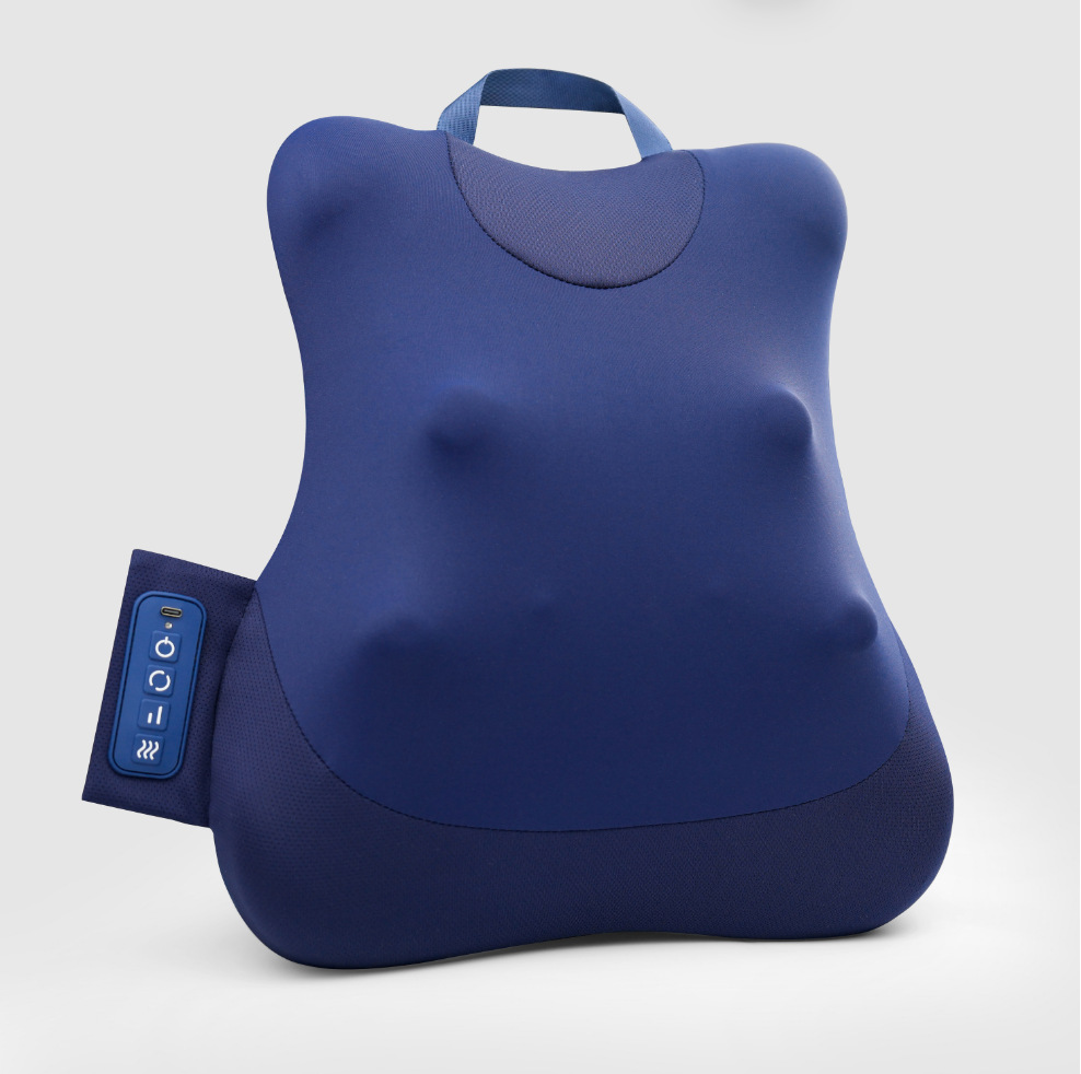 Almohada de masaje cervical multifuncional recargable transfronteriza, cojín de masaje lumbar con compresa caliente para coche, masajeador de cintura y espalda.