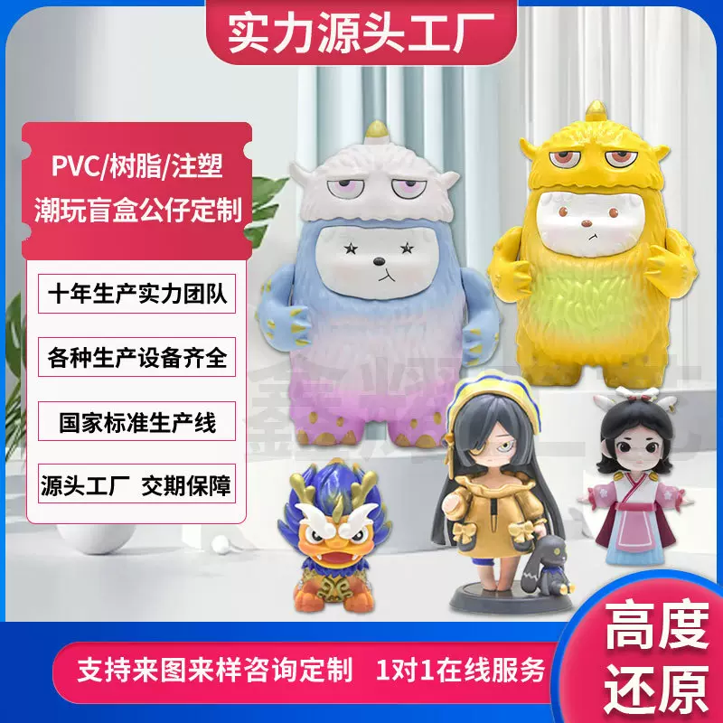 树脂盲盒公仔定制工艺品车载摆件盲盒礼品注塑卡通手办车载装饰