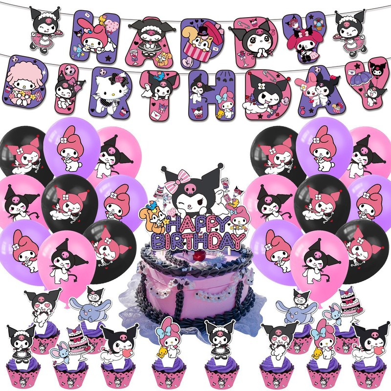 クロミテーマ誕生日パーティークロミパーティー装飾バルーンフラグバナーケーキインサートソース工場|undefined