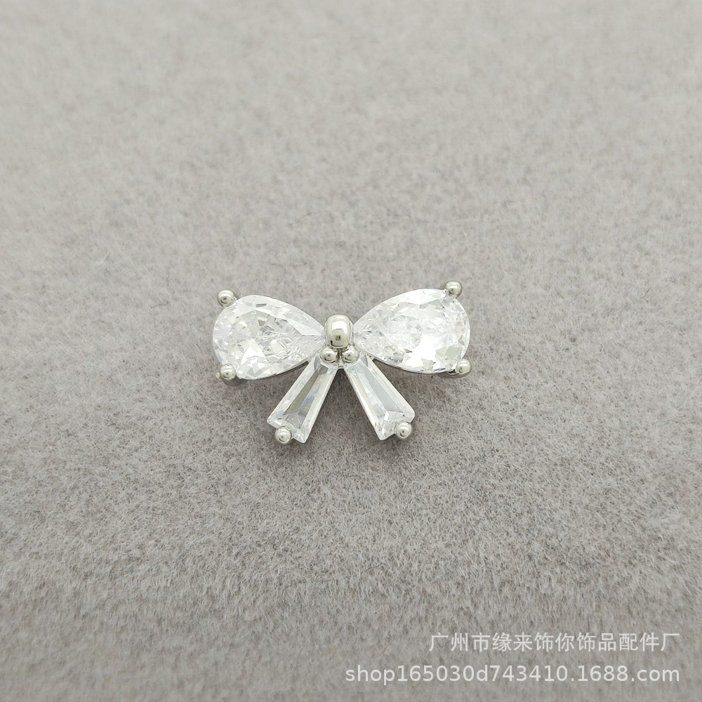 copper accessory with zircon with bow