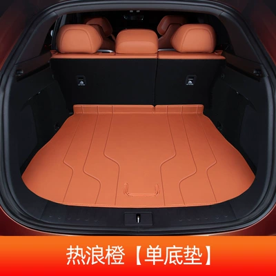 Trunk Mat, Mat, Dust-Proof Car Interior Accessory - heat-wave-orange-single-bottom-pad-dark-blue-s07