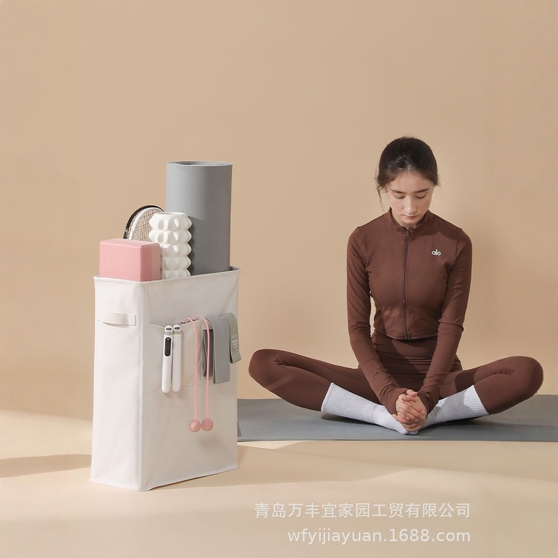 Yoga Mat Storage Basket Household Fitness Products Narrow Gap Storage Tube Dormitory Folding Storage Basket Dirty Clothes Basket Large Size