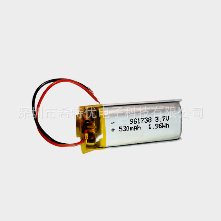 足容A品聚合物锂电池961738-530mah 3.7V 蓝牙音响充电电池可