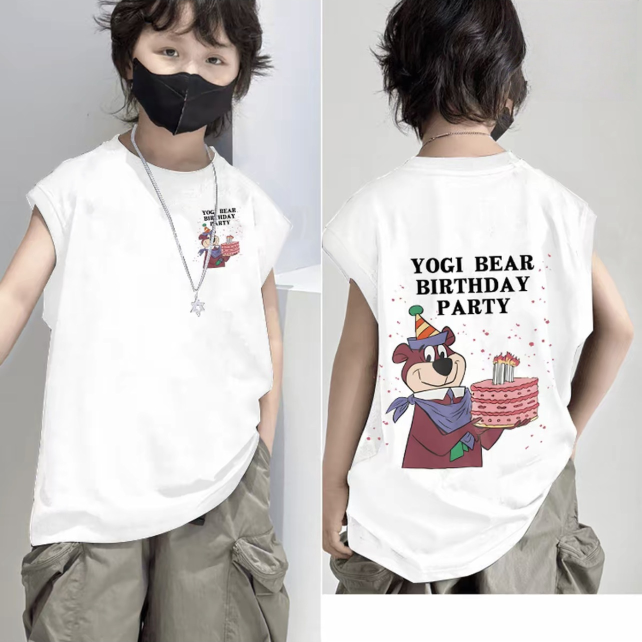 화이트-PA 생일곰 양면인쇄