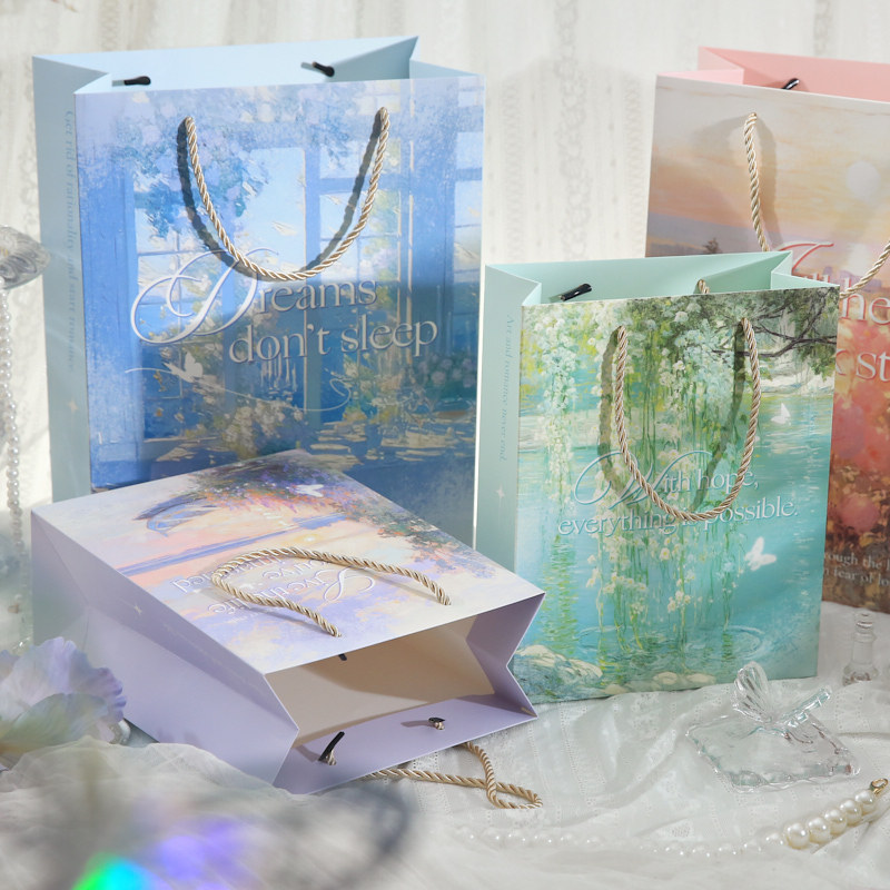 Mr. Paper Gift Bag Light Dreamland Series Regalos románticos de alto valor Bendiciones Regalos Decoración Bolsos