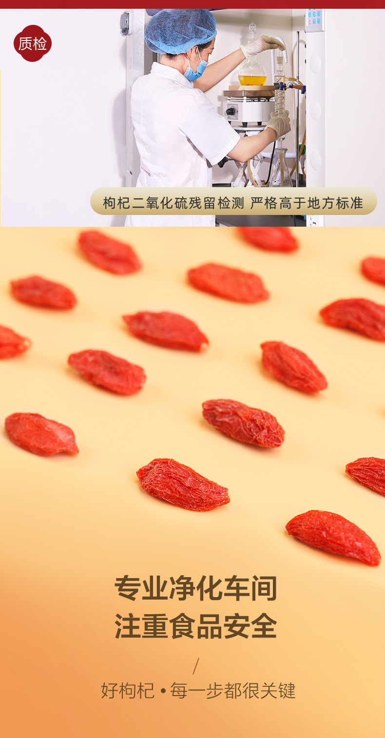 Ningxia Goji Berries Ready to Eat Premium Grade 250g Boxed Dried Wolfberry in use