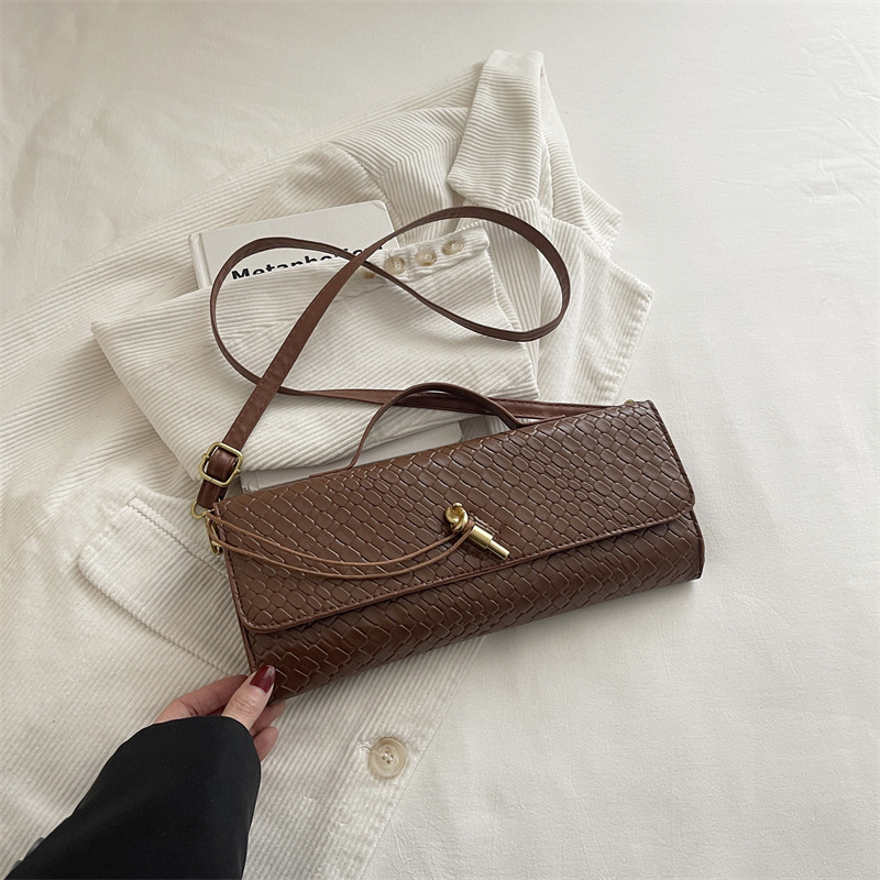2026 bolsas de tejido caliente de mujeres nuevas bolsas de palo bolsas de cena bolsas de órgano bolsas de moda largas bolsas de hombro